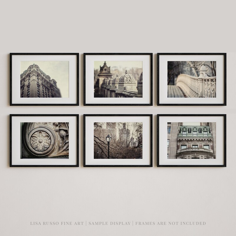 New York City Architecture | Color Art Prints Set of 6 | Not Framed | NYC Wall Gallery of New York Buildings